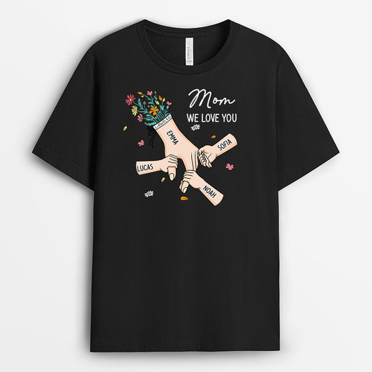8227AUS1 hand in hand shirt with names customized gifts for momgrandma 8227a6paa