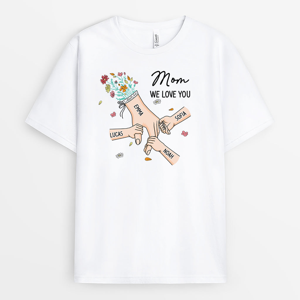 8227AUS1 hand in hand shirt with names personalized gifts for momgrandma 8227a6paa