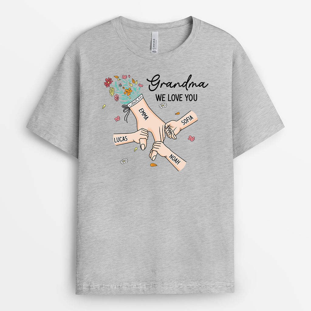 8227AUS2 hand in hand shirt with names personalized gifts for momgrandma 8227a6paa