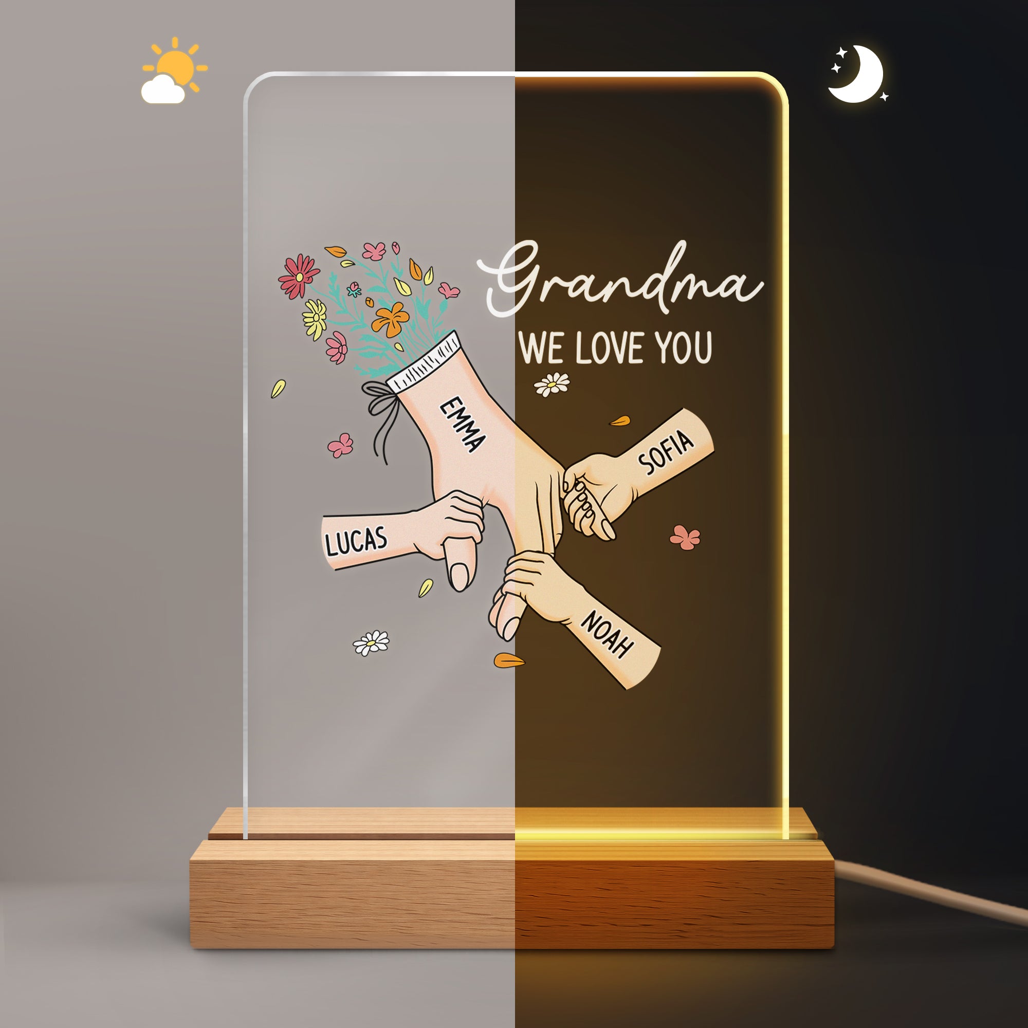 8227LUS2 hand in hand night light personalized gifts for momgrandma 8227l6paa