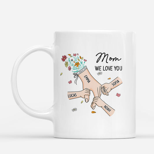8227MUS1 hand in hand coffee mug personalized gifts for momgrandma 8227m6pa