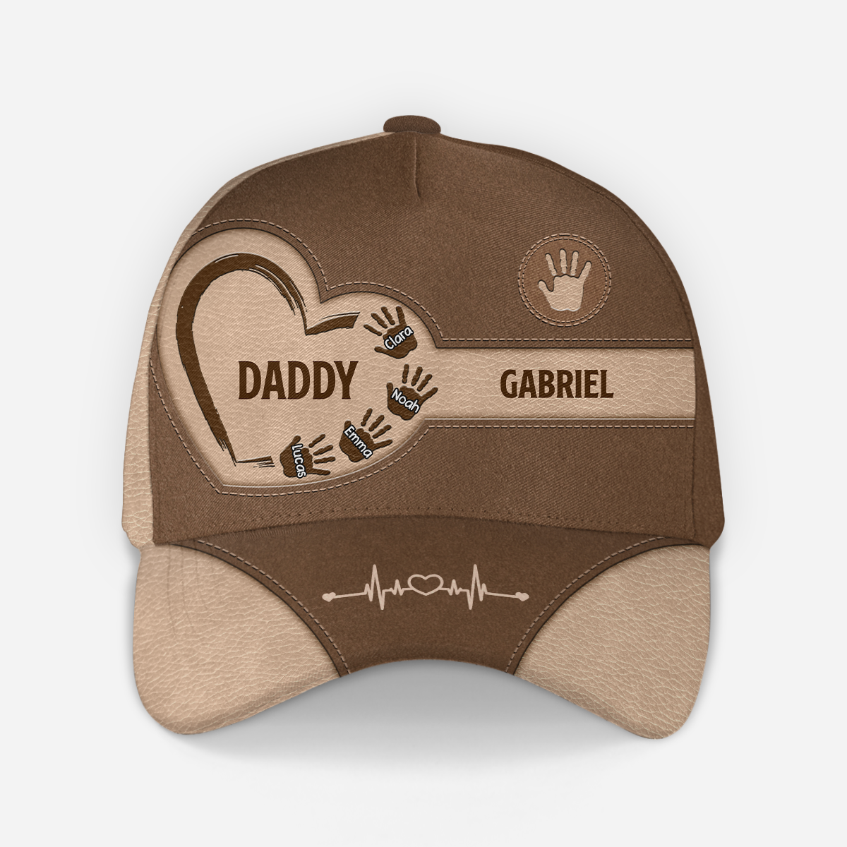 8231JUS1 3d printing effect personalized caps with handprints gifts for dadmom 8231jtkma_21aa7e62 e5d2 41a1 b8cc 09e24b582b40