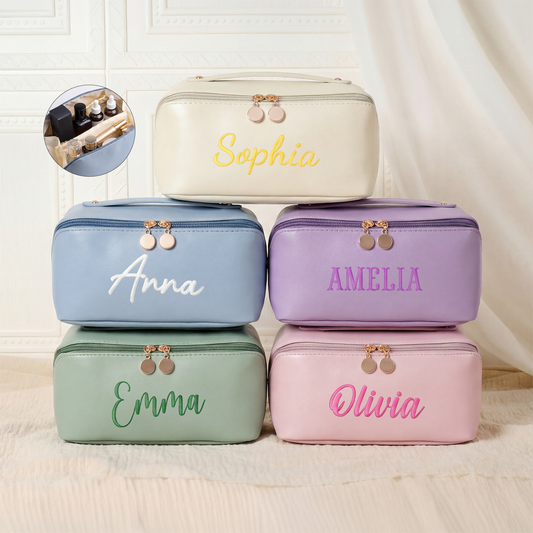 8241AUS1 leather embroidered makeup bag_ with name personalized gifts for her 8241ab0p5a
