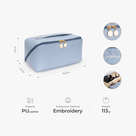 8241AUS2 leather embroidered makeup bag_ with name personalized gifts for her 8241ab0p5a