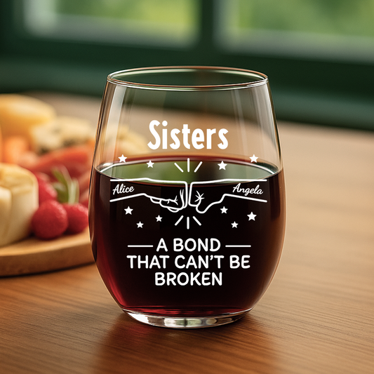 8255IUS2 custom stemless wine glasses brother and sister a bond that cant be broken 8255iah5e