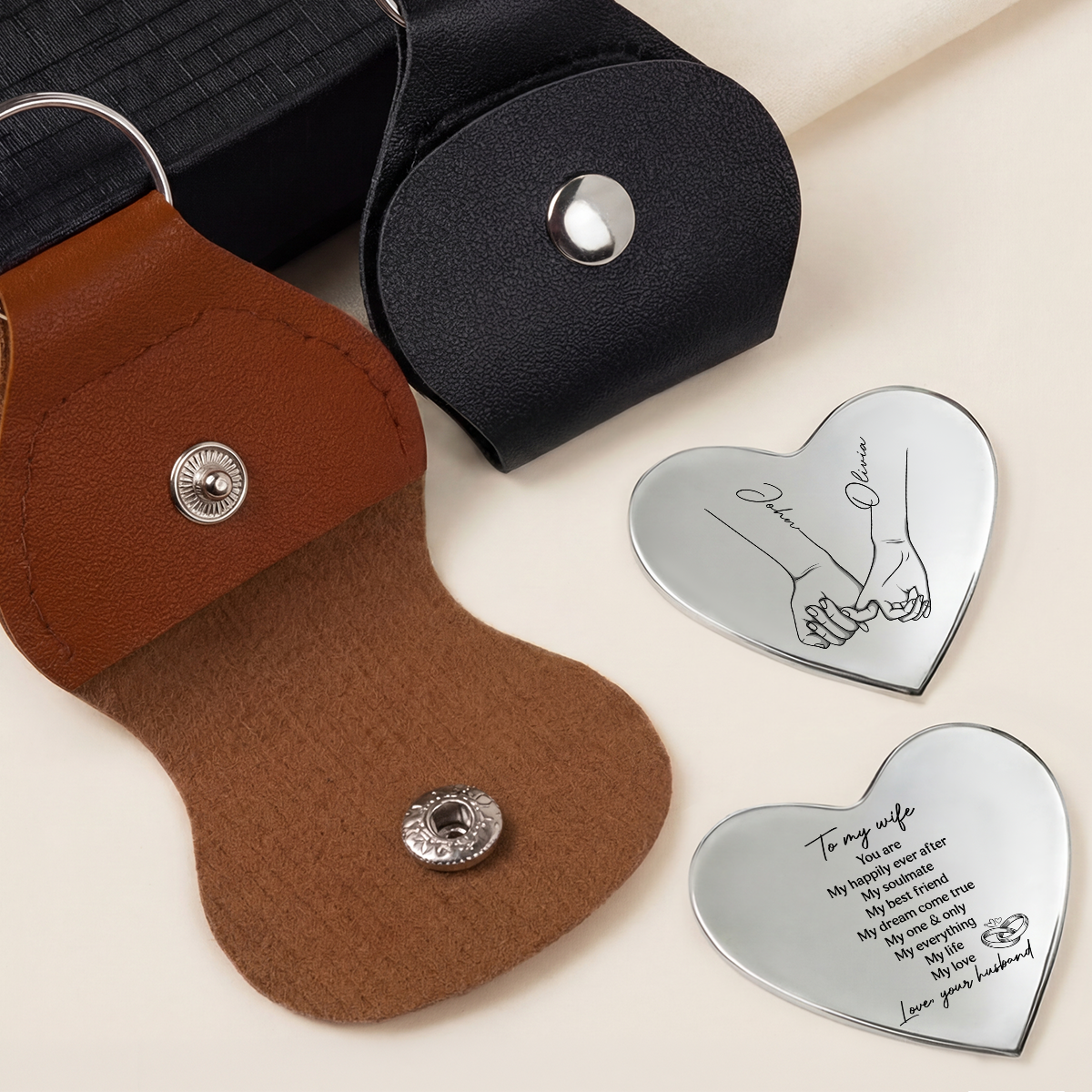 8265AUS2 personalized pocket hug heart token romantic gifts for couples 8265ajsfng
