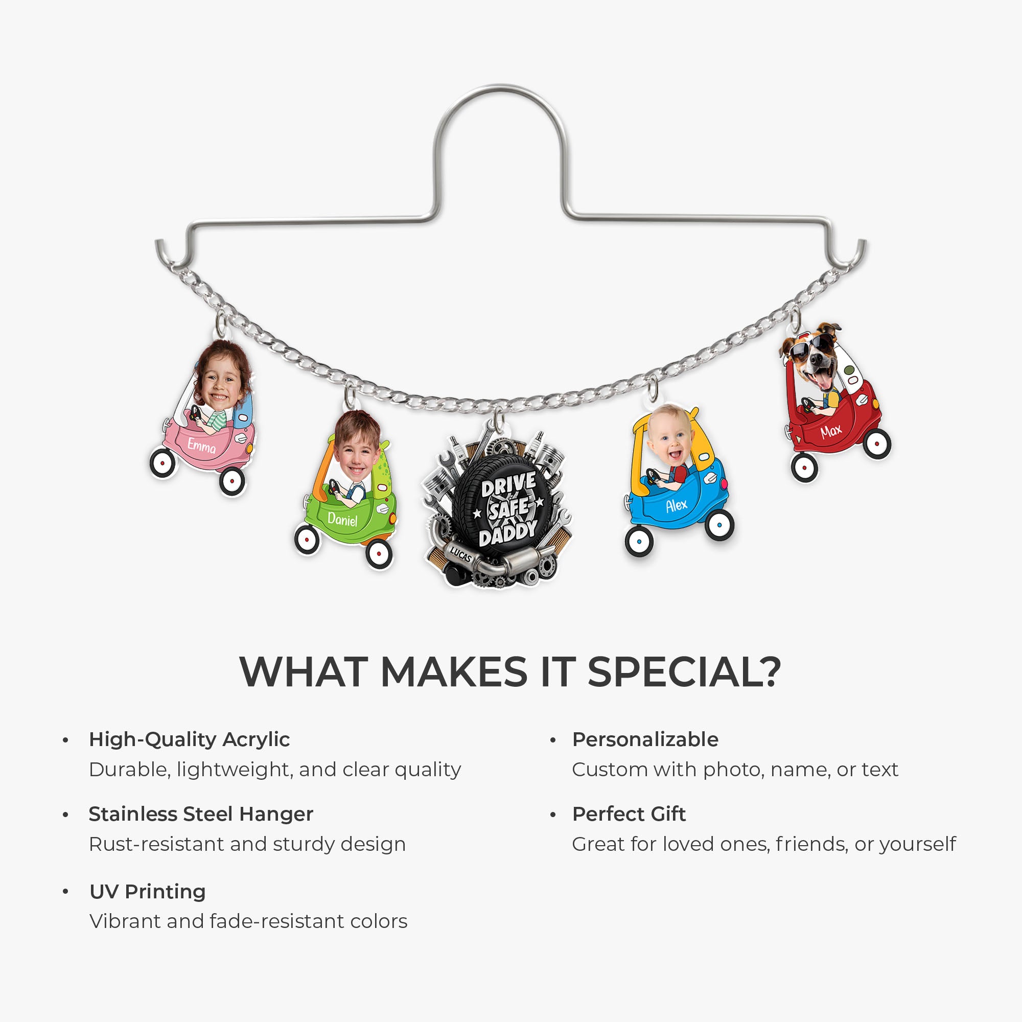 8277GUS4 drive safe car charm with kid face custom gifts for dadmom 8277gsyab