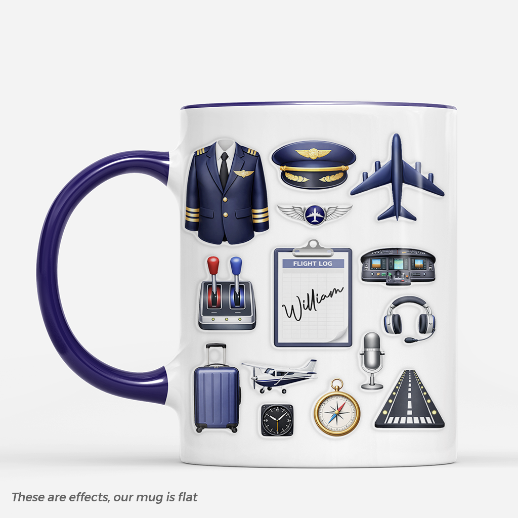 8285MUS1 3d printing effect pilot coffee mug_ personalized gifts for him 8285mcfnb