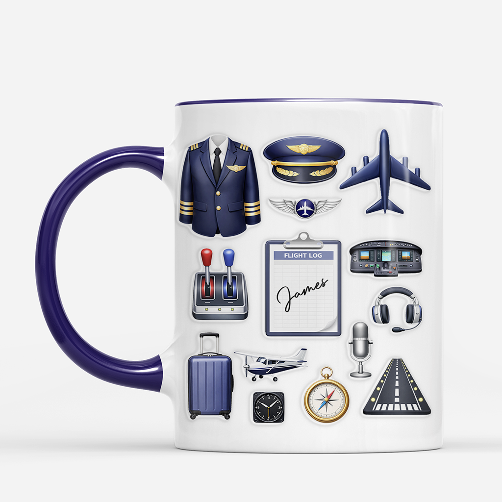 8285MUS2 3d printing effect pilot coffee mug_ personalized gifts for him 8285mcfnb