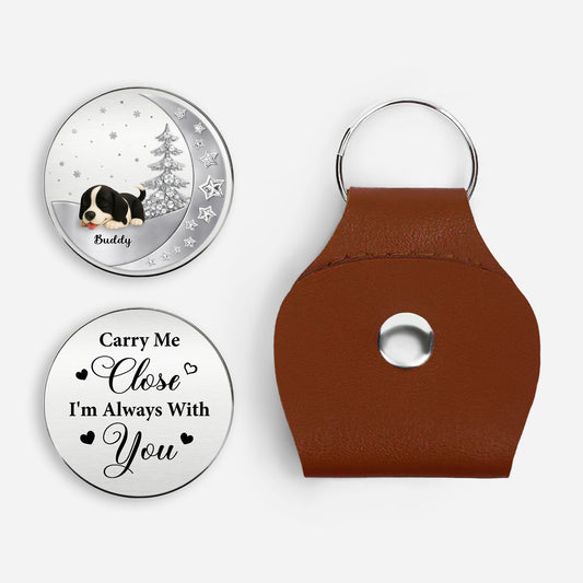 8297AUS1 personalized leather pocket hug dog memorial gifts with photo 8297aj8vcc_2