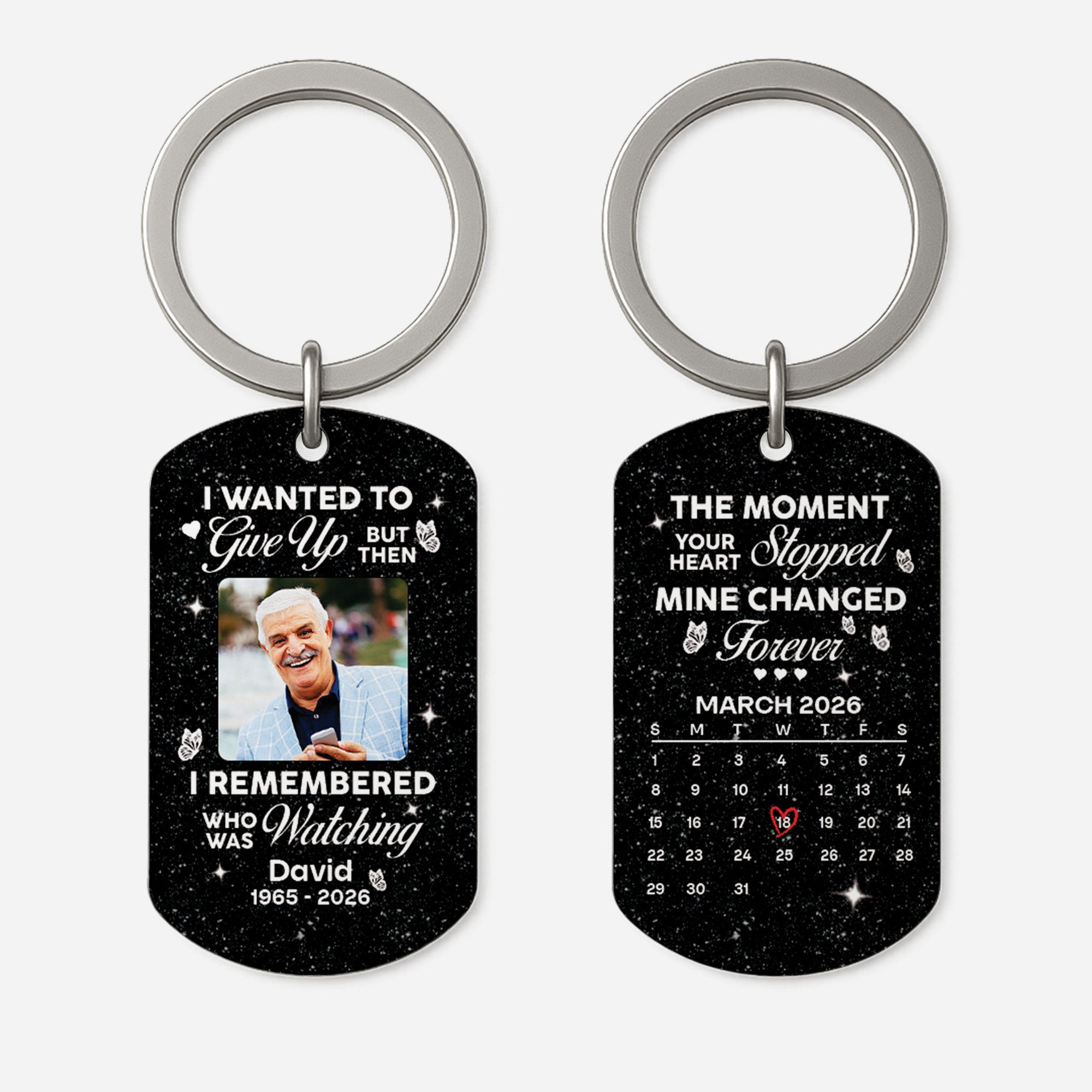 8298AUS1 photo pocket hug personalized memorial gifts for loss of momdad 8298ajpba