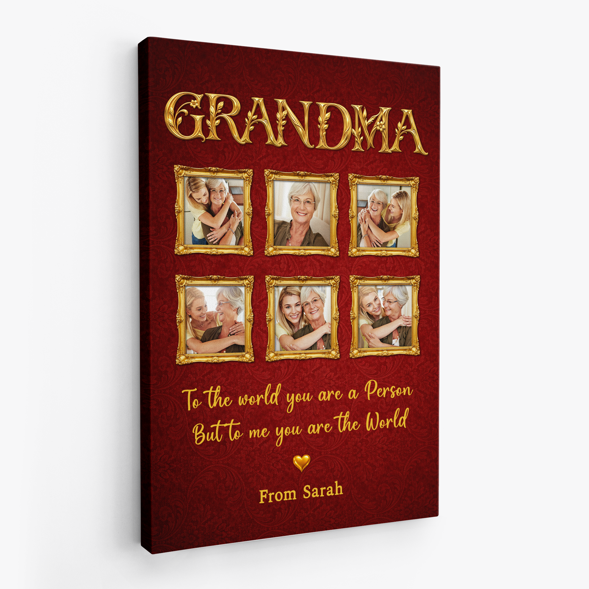 8299CUS2 3d printing effect to the world you are a mother canvas custom gifts for momgrandma 8299cnhwa