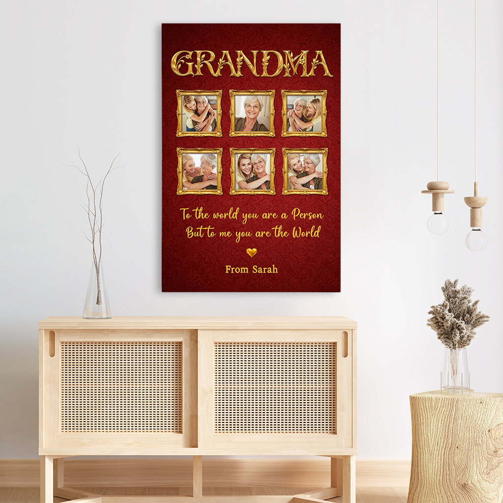 8299CUS3 3d printing effect to the world you are a mother canvas custom gifts for momgrandma 8299cnhwa