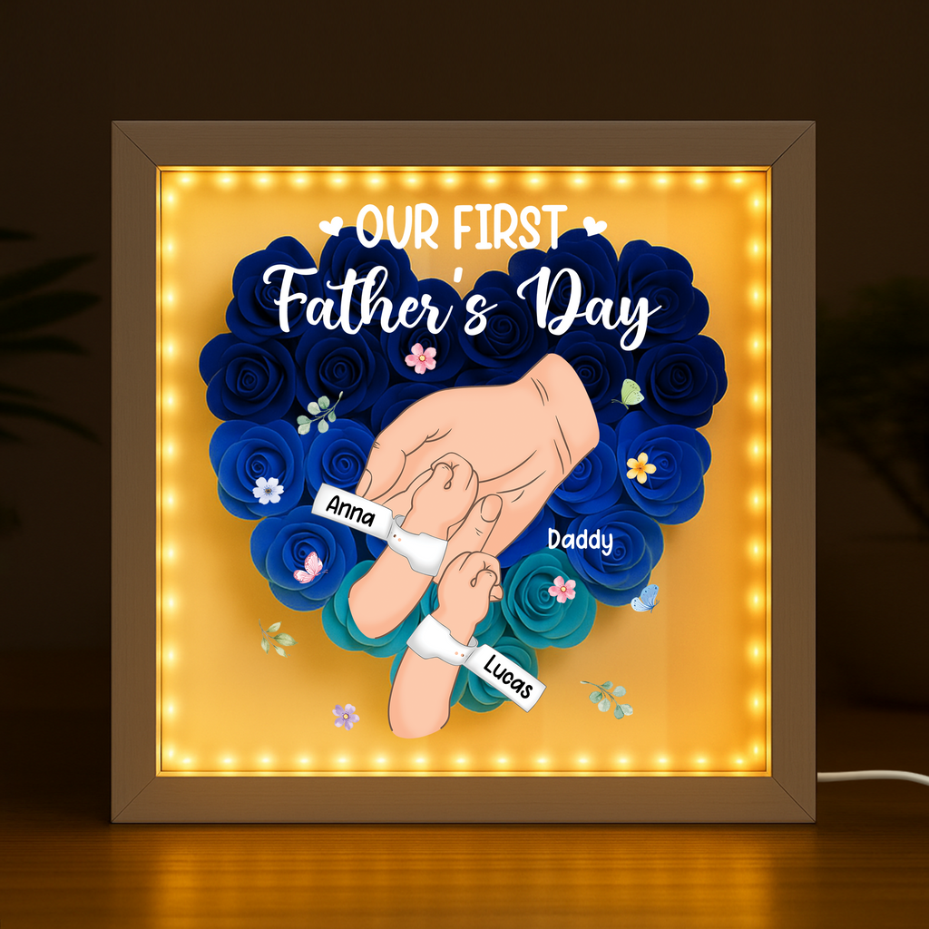 8308OUS2 personalized flower shadow box first mothers day gifts for momdad 8308otewa