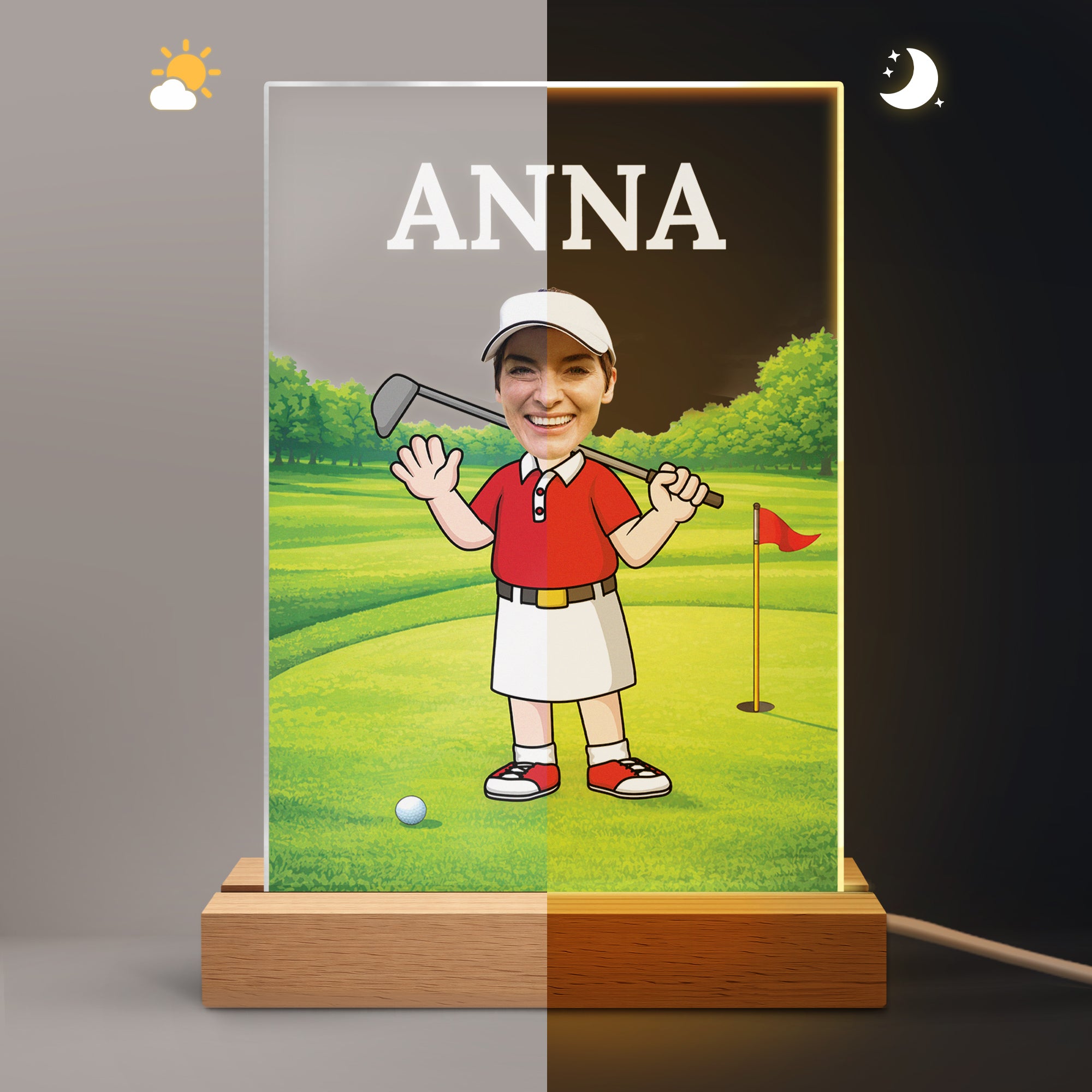 8311LUS2 personalized night light with photo golf gifts for dadgrandpa 8311lcpcb