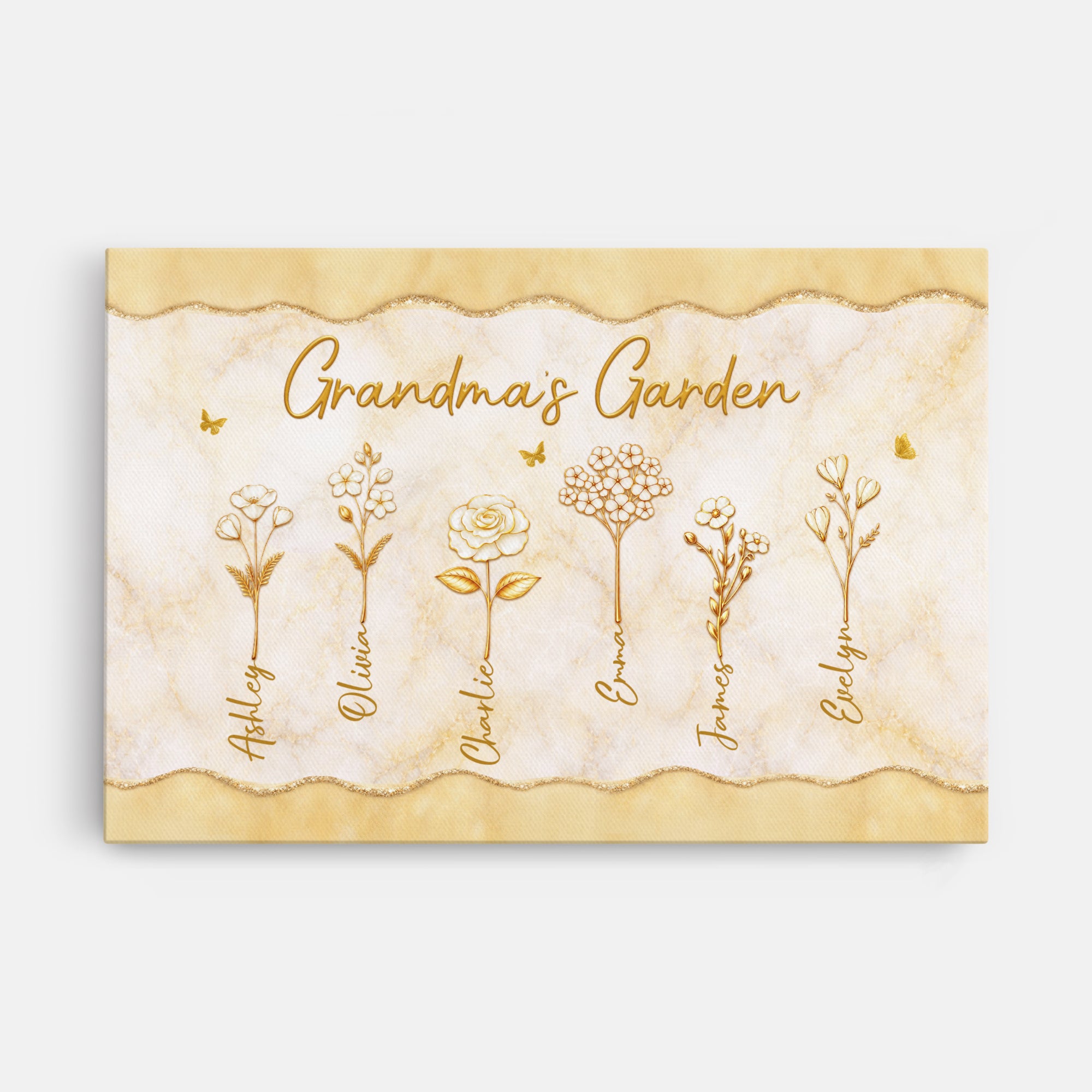 8319CUS1 3d printing effect grandmas garden canvas custom mothers day gift 8319ccyaa