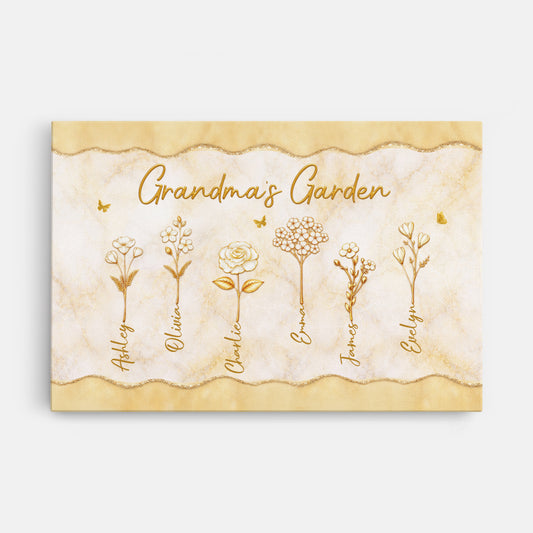 8319CUS1 3d printing effect grandmas garden canvas custom mothers day gift 8319ccyaa