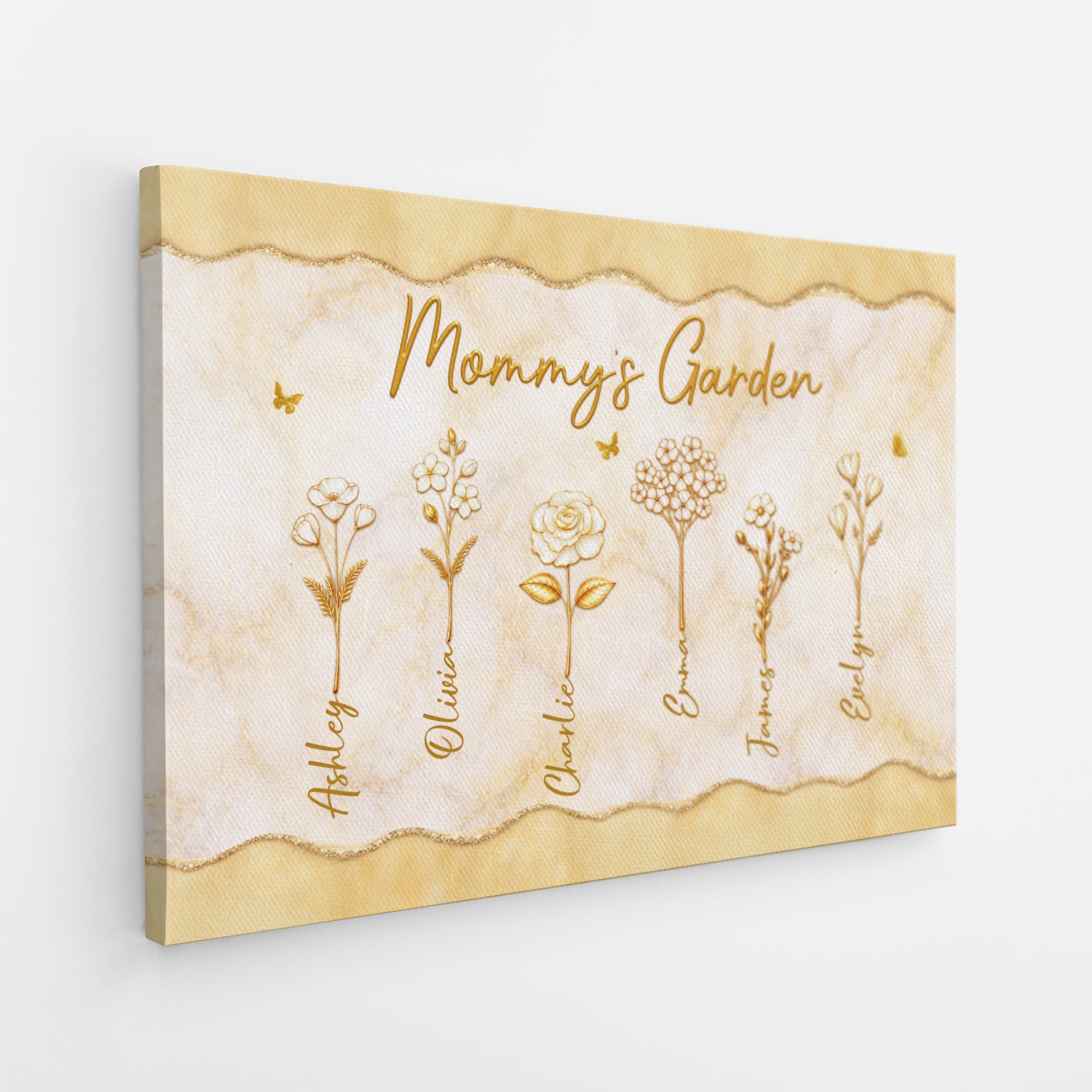 8319CUS2 3d printing effect grandmas garden canvas custom mothers day gift 8319ccyaa