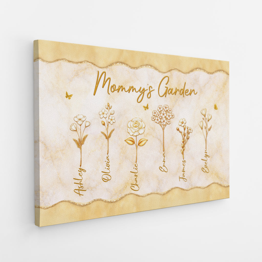 8319CUS2 3d printing effect grandmas garden canvas custom mothers day gift 8319ccyaa