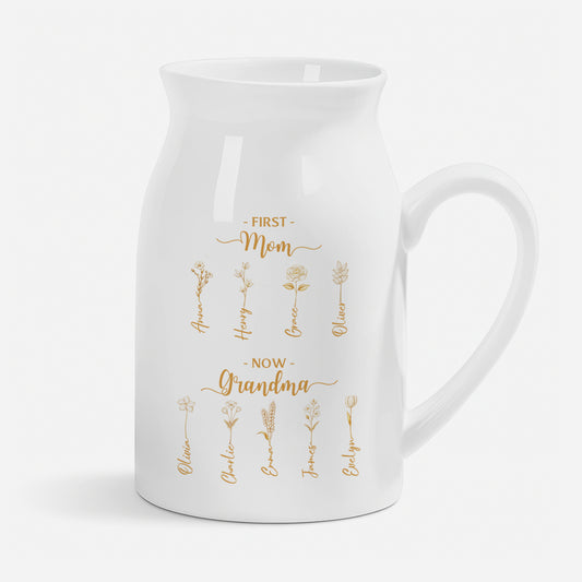 8324OUS1 first mom now grandma vase custom mothers day gift for grandma 8324oty5a_984d9a30 d367 4847 8436 467a1e525554