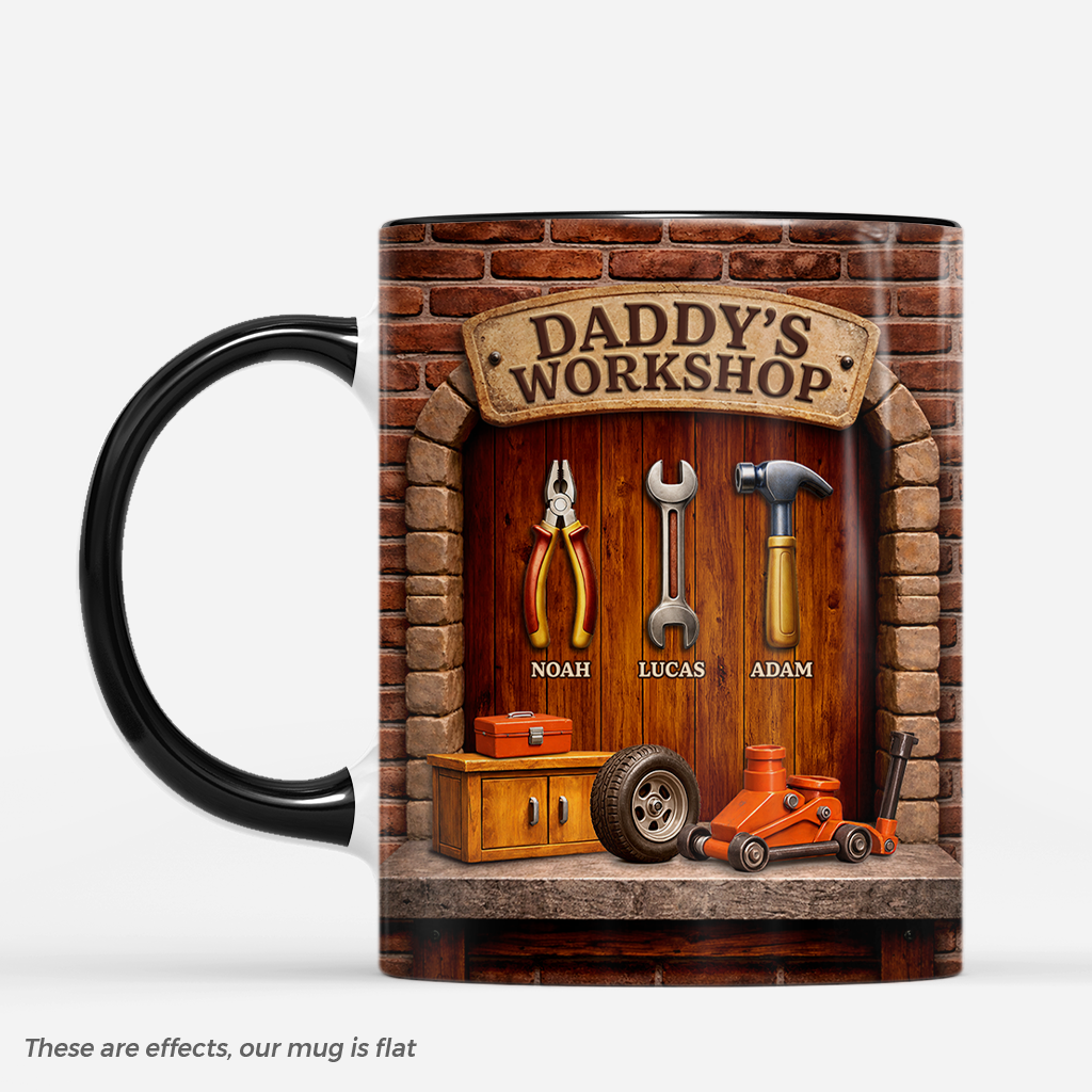8326MUS1 3d printing effect daddys workshop mug custom gift for dadgrandpa 8326msxmb