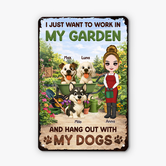 8343EUS1 personalized metal garden signs dog lover gifts for her 8343eskzc