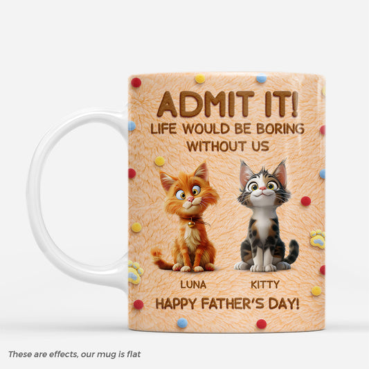 8349MUS1 3d printing effect happy fathers day mug custom gifts for cat dads 8349mcqnd