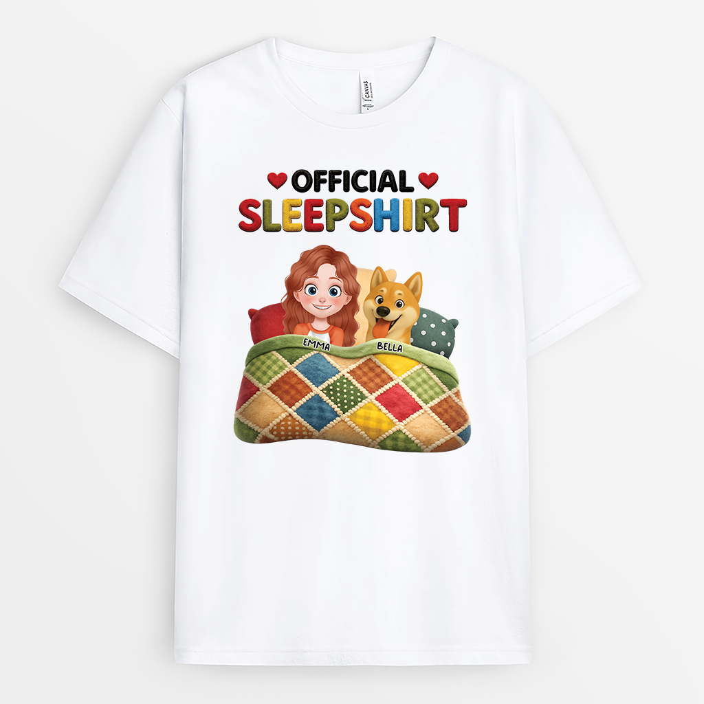 8350AUS1 3d printing effect personalized sleep shirts gifts for dog lovers 8350achmc