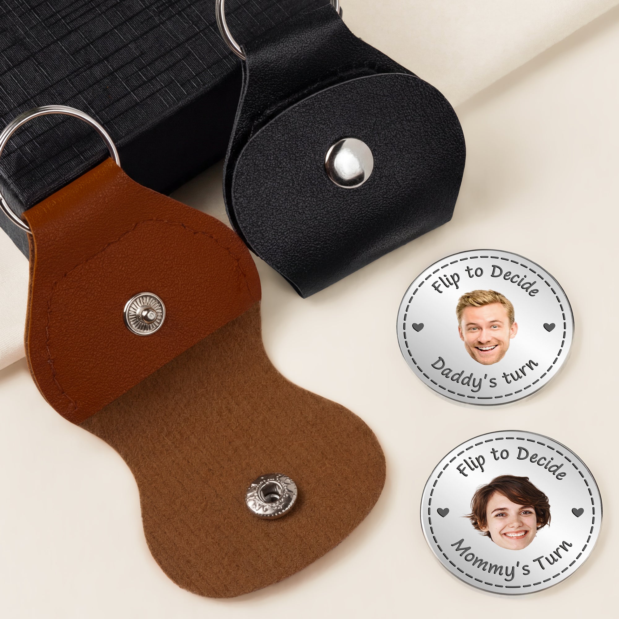 8355AUS2 new parents decision coin personalized pocket hug for mom and dad 8355ajspag