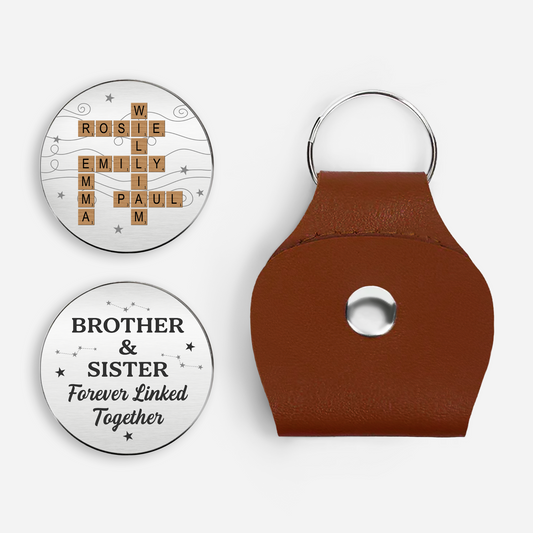8372AUS1 brother  sister pocket hug personalized crossword gifts for siblings 8372aj6fca
