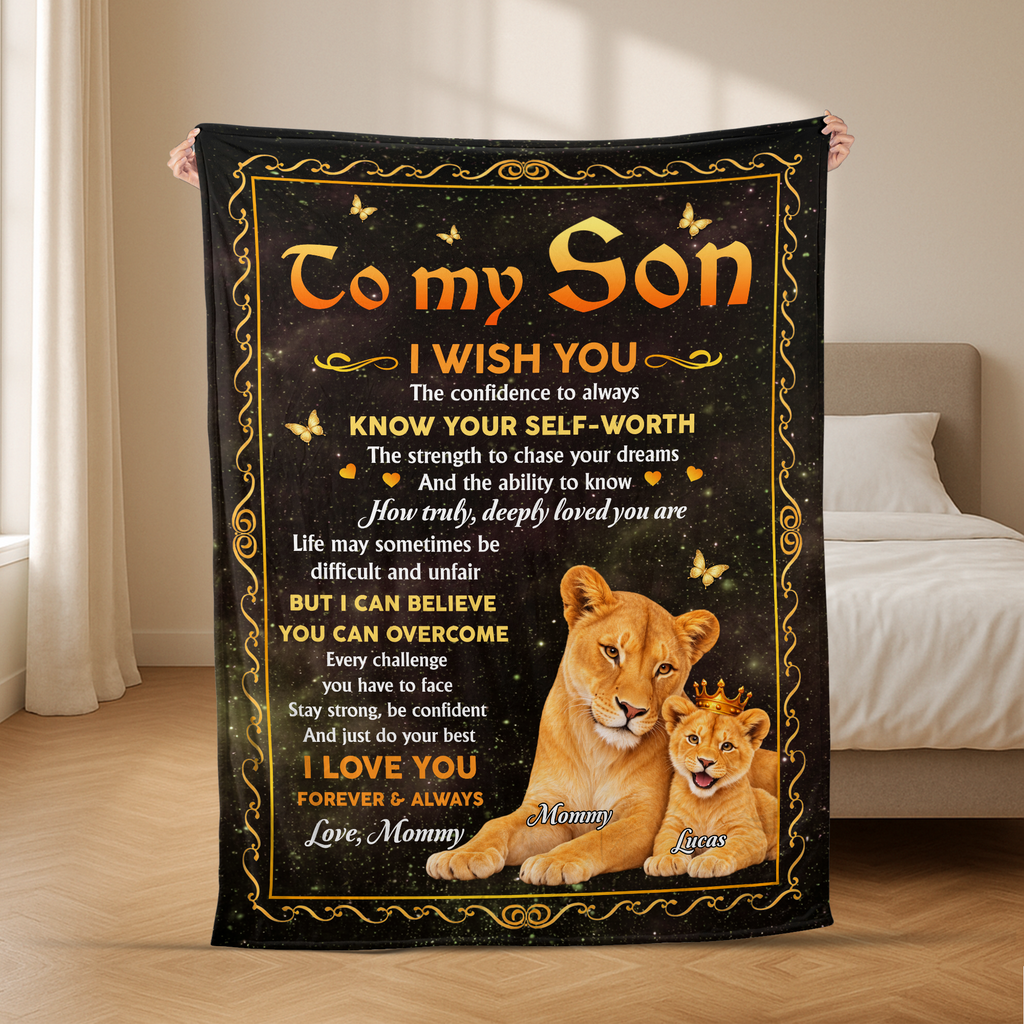 8397BUS2 to my daughter lion fleece blanket custom gifts for daughterson 8397b8fwk