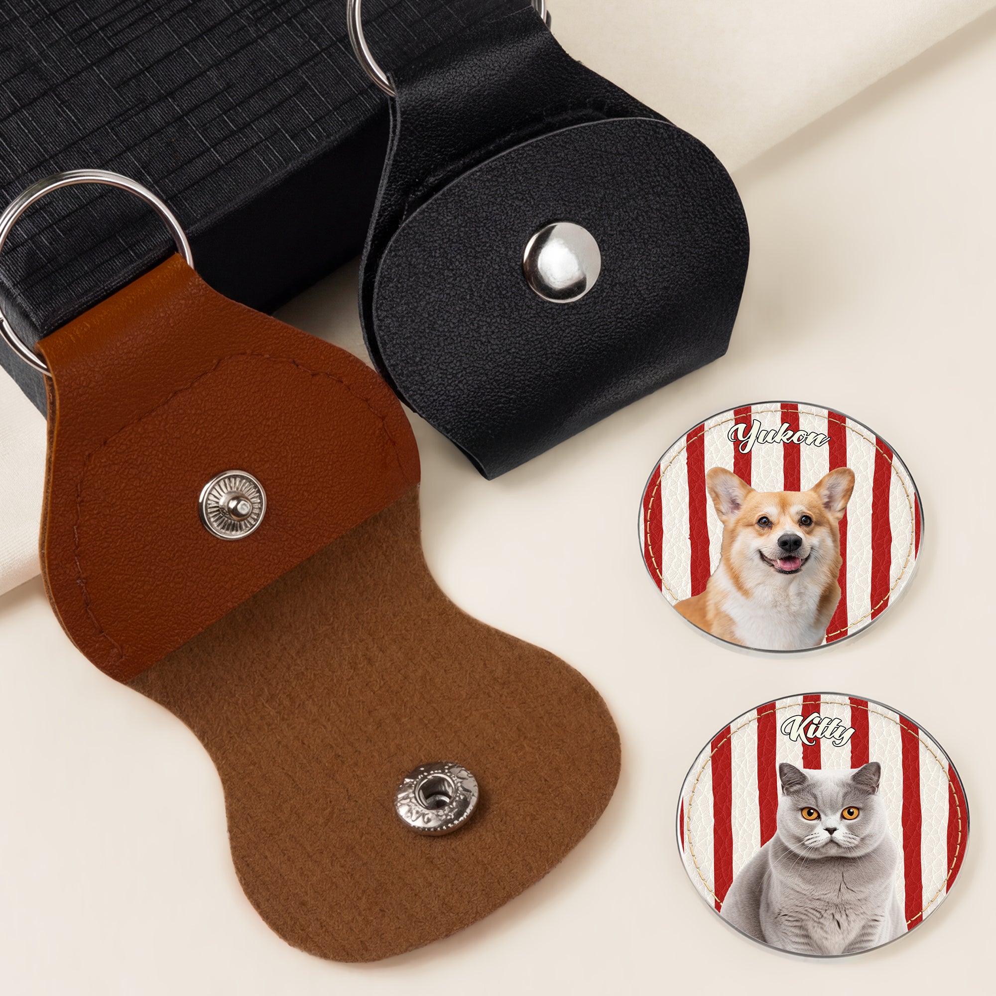 8398AUS2 personalized leather pocket hug photo gifts for dog lovers 8398ajap5c