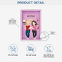 8418RUS3 3d printing effect besties rectangle acrylic plaque custom gifts for friends 8418rcecf