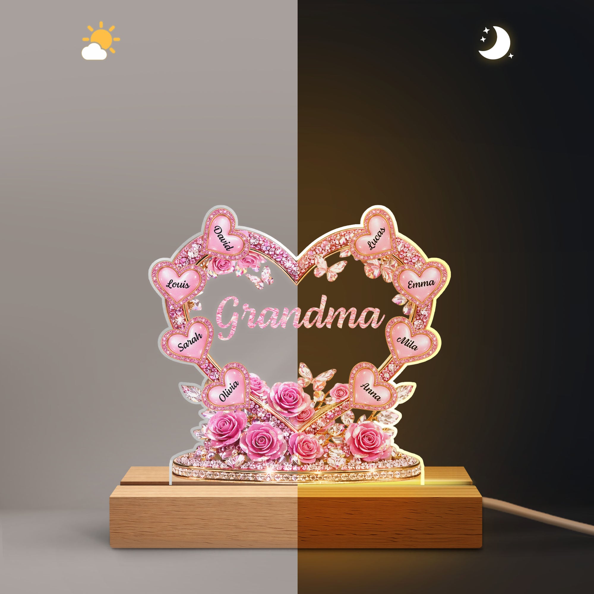 8422LUS1 3d printing effect heart shaped night light_ custom gift for momgrandma 8422lcvwa_2