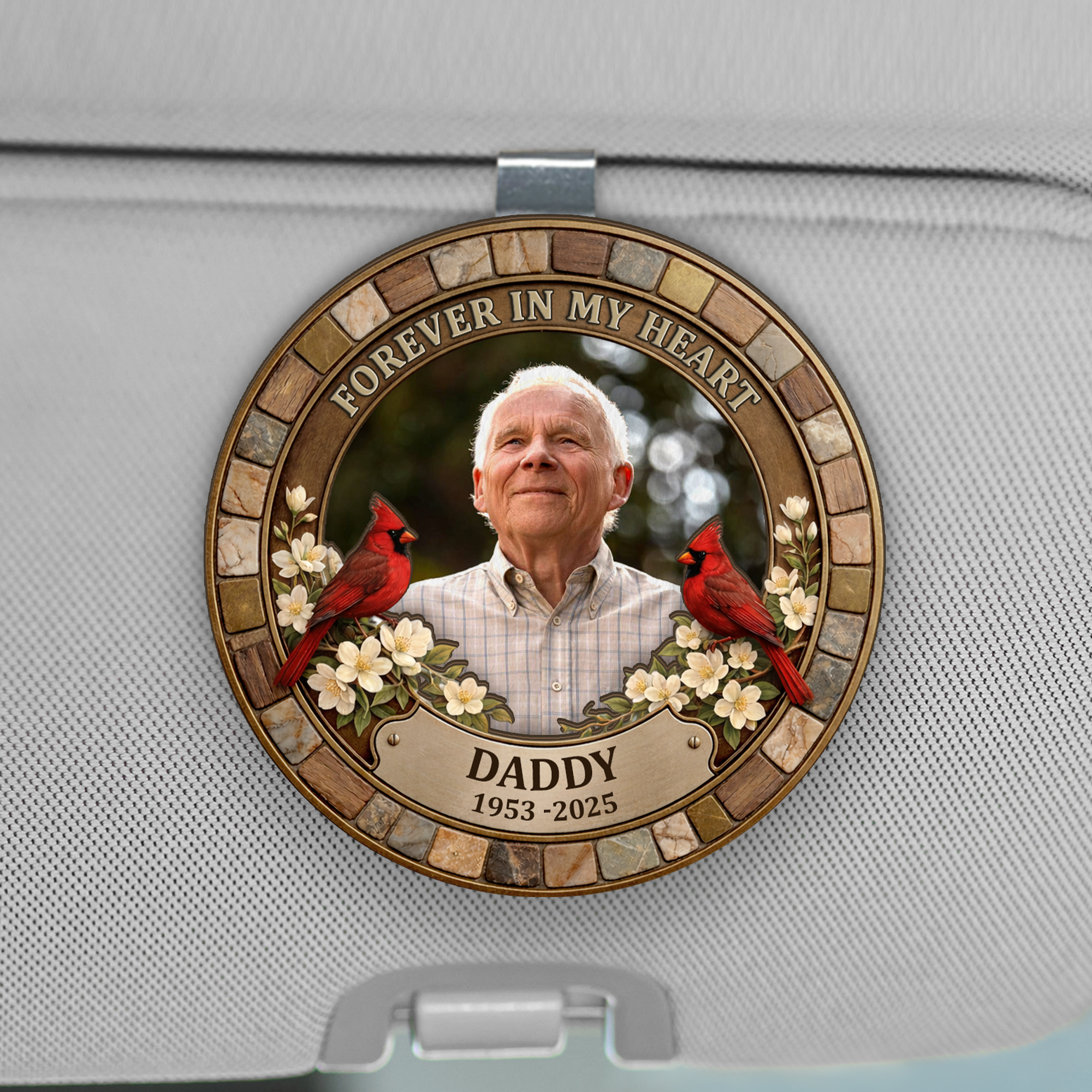 8431GUS1 photo car visor clip_ custom memorial gifts for loss of dadmom 8431gtfwb