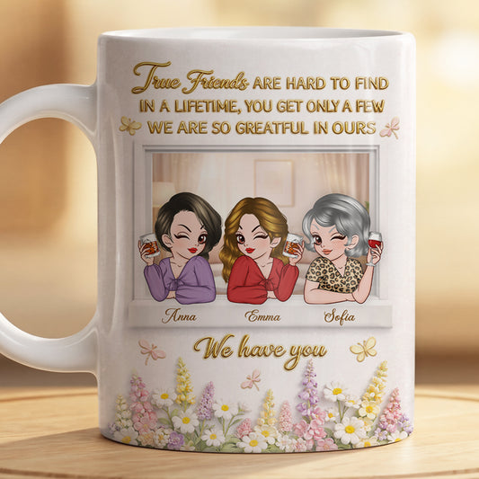8440MUS2 3d printing effect customized mugs for friends_ true friends are hard to find 8440msdcf