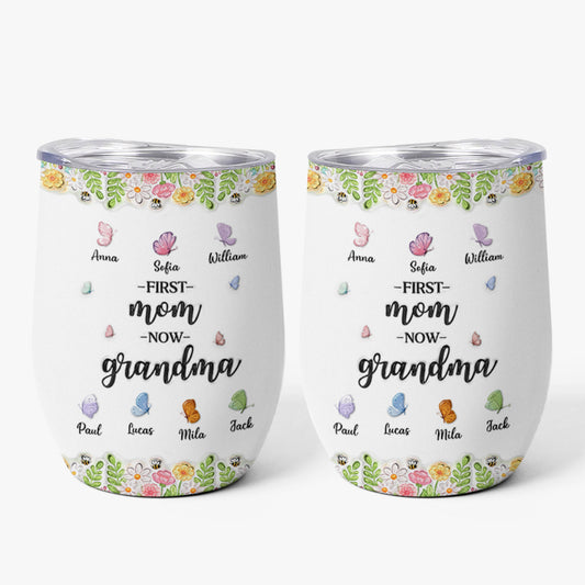 8457TUS1 3d printing effect custom wine tumbler first mom now grandma gifts 8457t8pca
