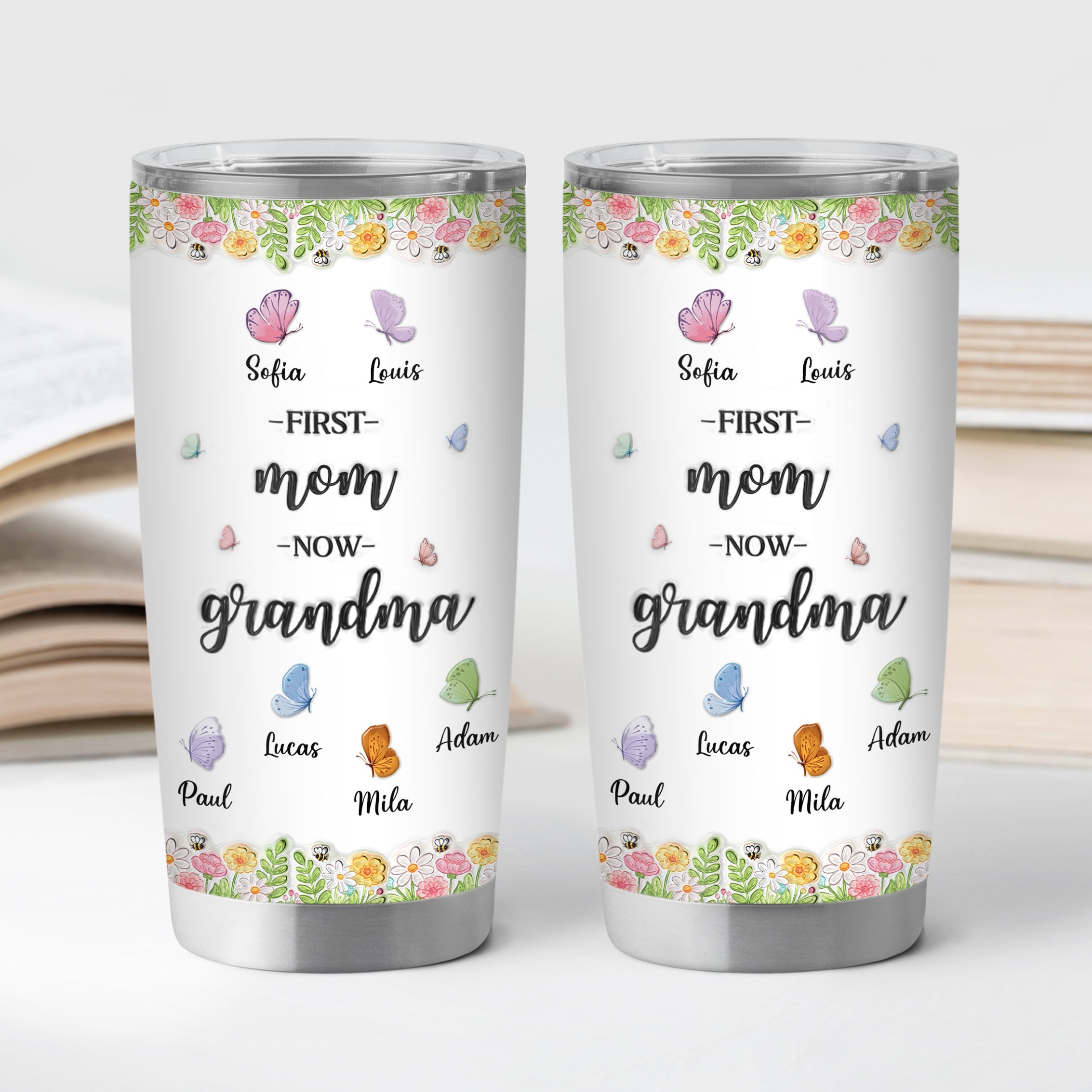 8457TUS2 3d printing effect custom 20oz tumbler first mom now grandma gifts 8457t8pca