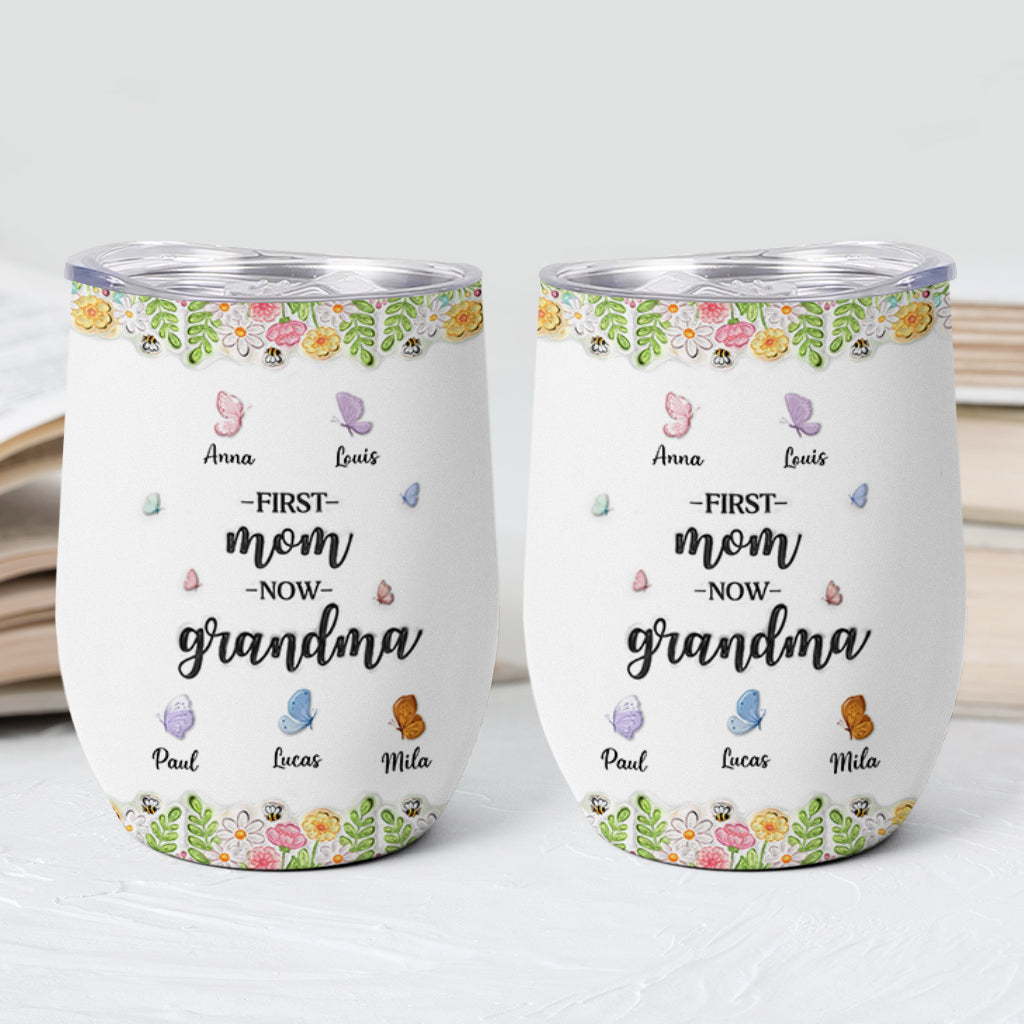 8457TUS2 3d printing effect custom wine tumbler first mom now grandma gifts 8457t8pca
