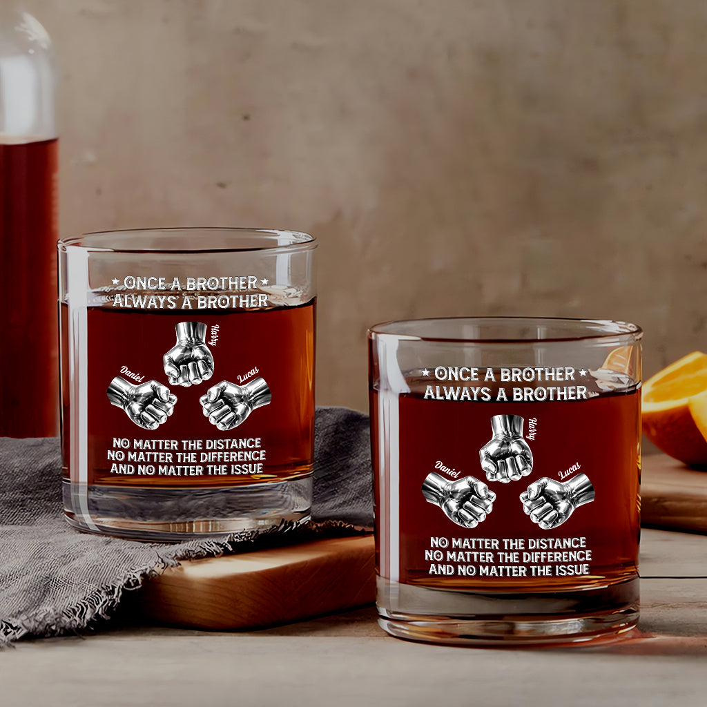 8466IUK2 3d printing effect personalised once a brother always a brother whisky glass 8466iclab