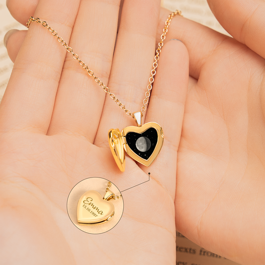 8471JUS2 personalized moon phase necklace heart locket birthday gift for her_ 8471j8f5a
