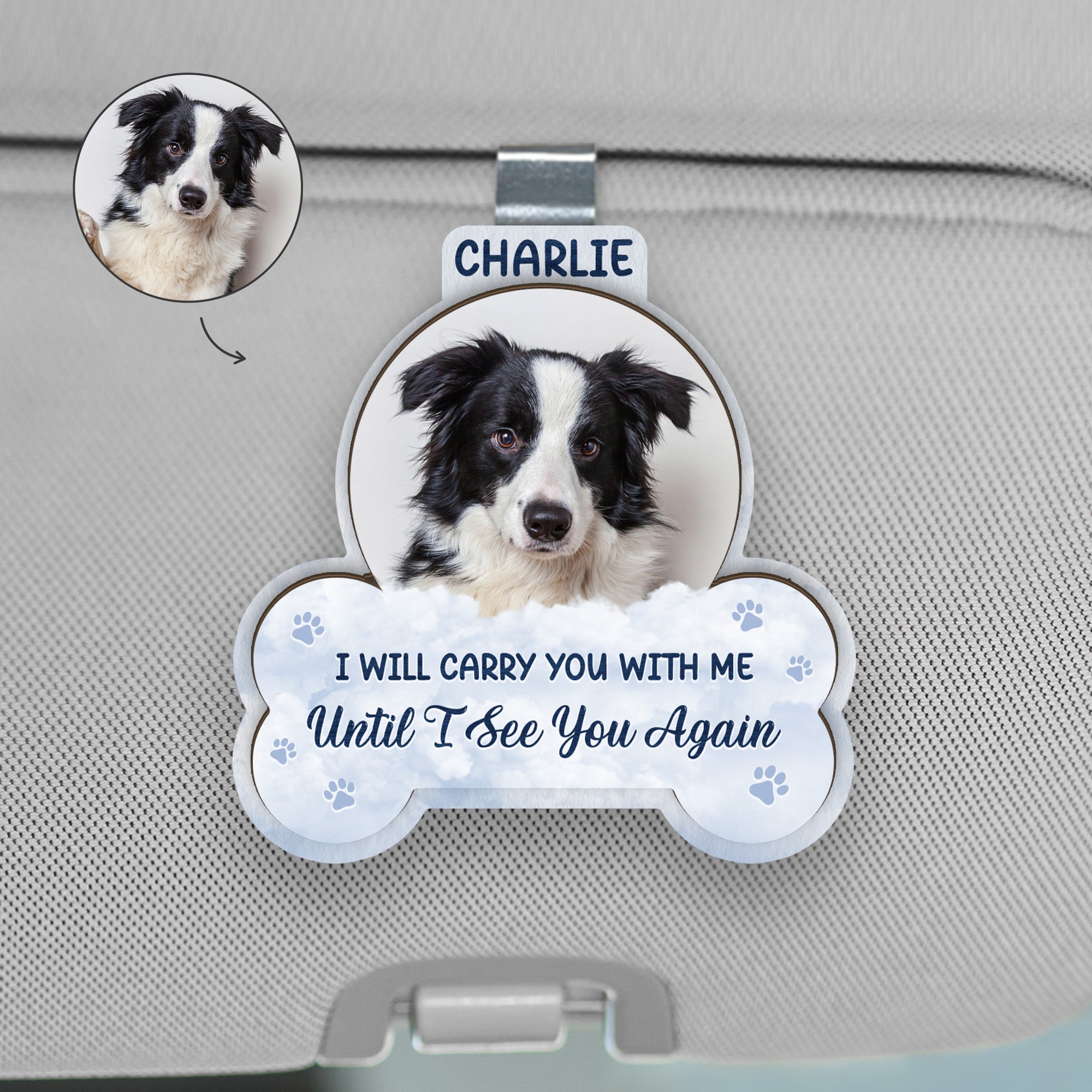 8474GUS1 memorial car visor clip_ personalized memorial gifts with photo 8474g6qza