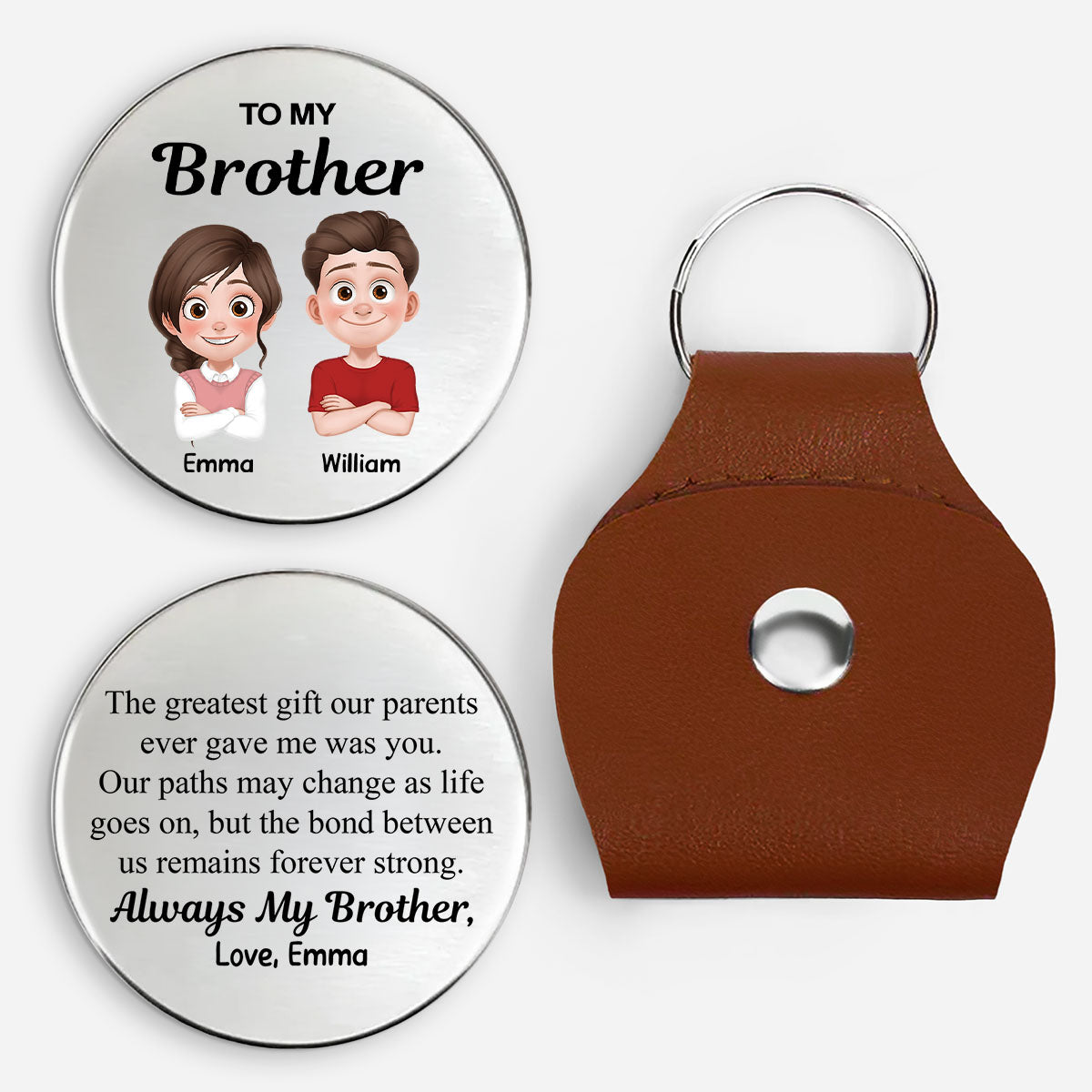 8493AUS1 to my brother pocket hug with photo personalized sibling gifts 8493ajsvre