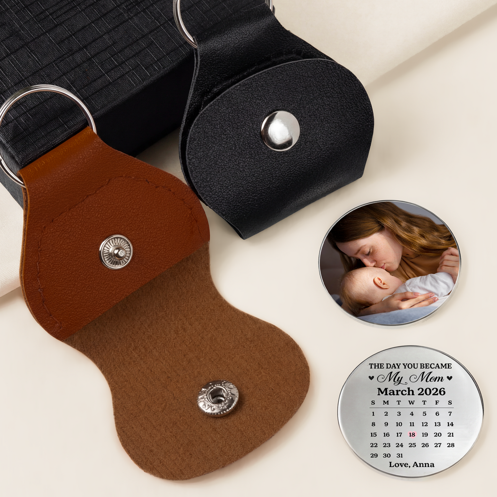 8521AUS2 custom photo pocket hug token the day you became my dad_mom 8521ajcftb