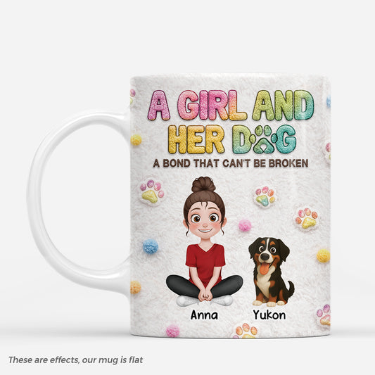 8532MUS1 3d printing effect custom dog and owner mug presents for dog lovers 8532mtptc