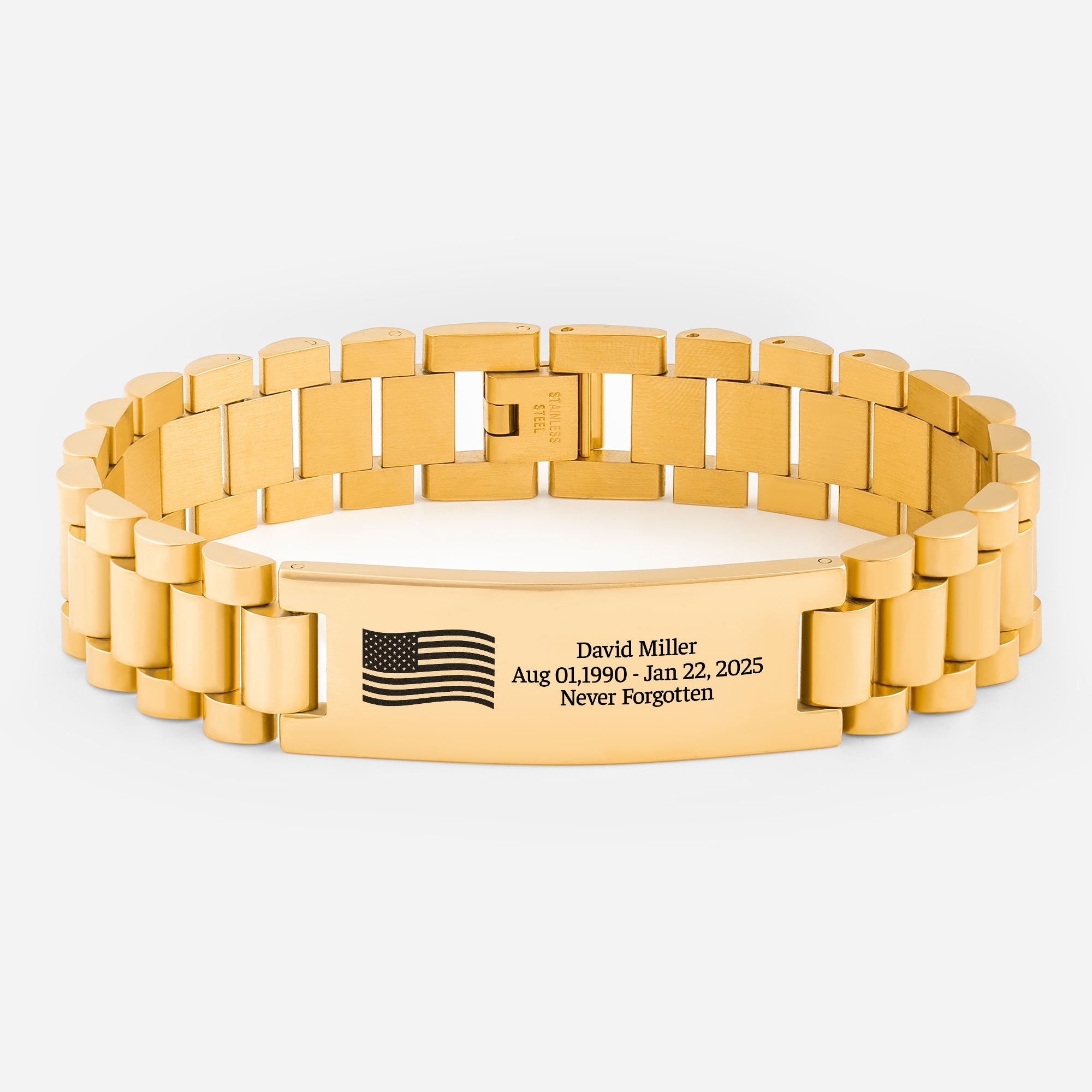 8543JUS1 custom military memorial bracelets_ watch band bracelets for men 8543jap5b