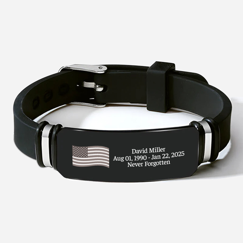 8543JUS1 military memorial bracelets_ personalized mens bracelet 8543jap5b