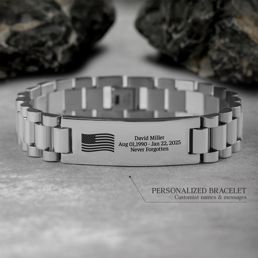 8543JUS3 custom military memorial bracelets_ watch band bracelets for men 8543jap5b