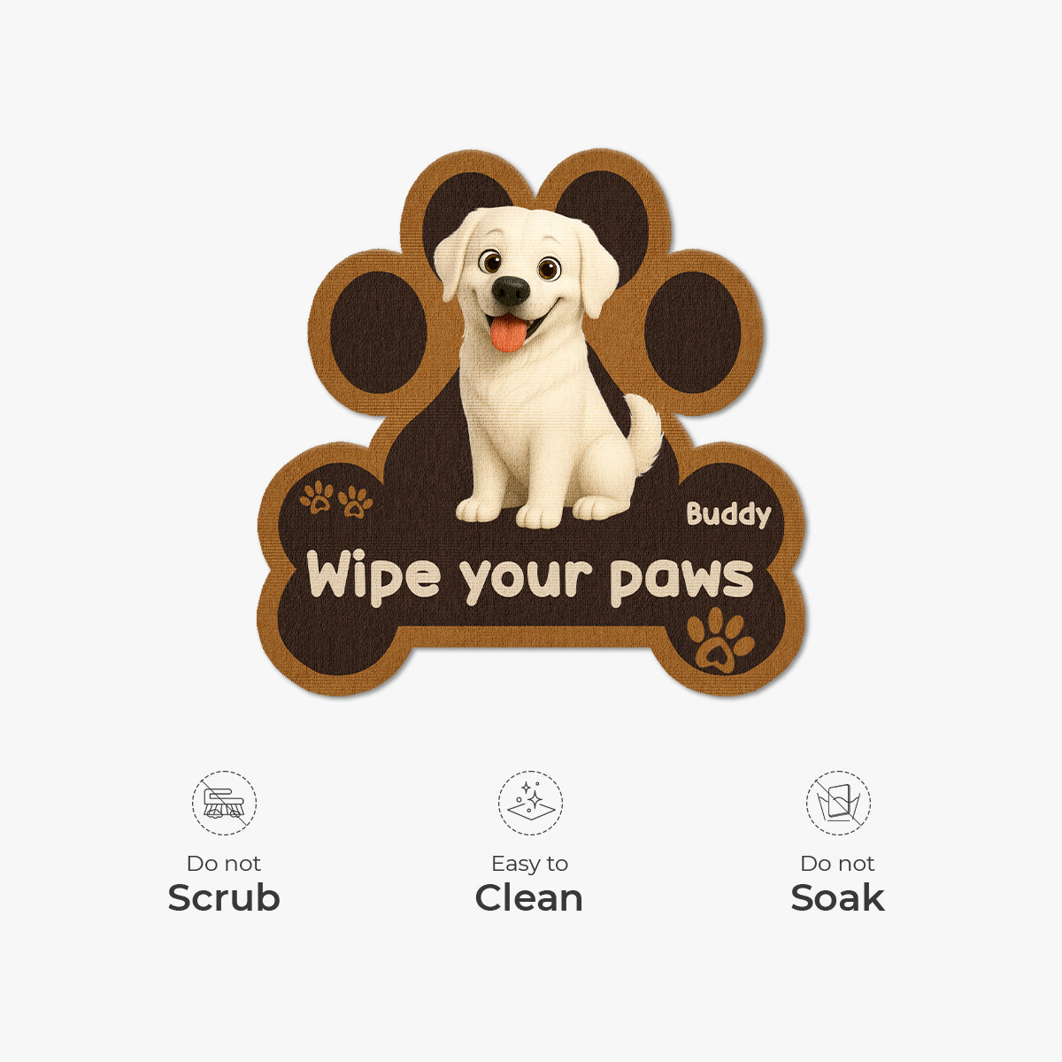 8545AUS5 wipe your paws doormat_ custom shaped doormat gifts for dog lovers 8545ad8hbc