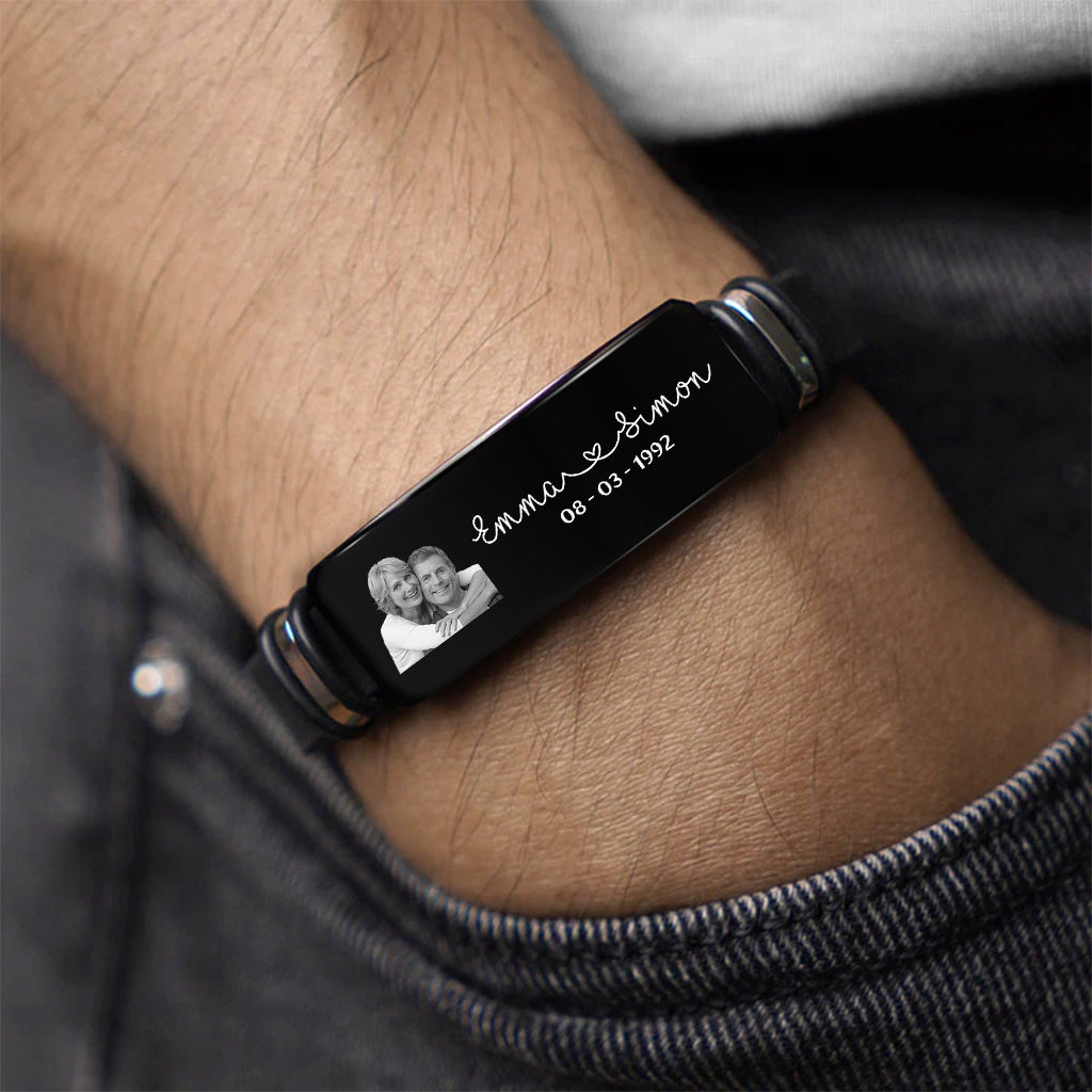 8552JUS2 personalized photo bracelets matching gifts for couples 8552jnp5g